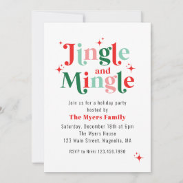 Jingle en Mingle Kerstparty Kaart