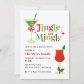 Jingle en Mingle Kerstparty Kaart (Voorkant)