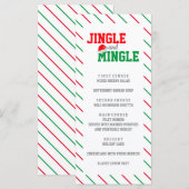 Jingle en Mingle Kerstparty Menu (Voorkant / Achterkant)