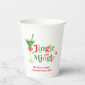Jingle en Mingle Kerstparty Papieren Bekers (Voorkant)