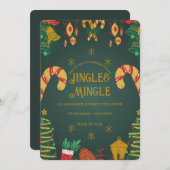 Jingle en Mingle Kerstuitnodiging Kaart (Voorkant / Achterkant)