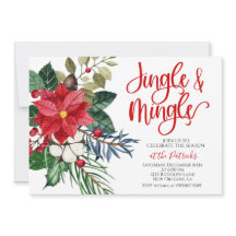 Jingle en Mingle Kerstuitnodiging