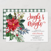 Jingle en Mingle Kerstuitnodiging Kaart (Voorkant / Achterkant)