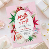 Jingle en Mingle kleurrijke kerstfeest Kaart