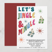 Jingle en Mingle kleurrijke leuke vakantie Kaart (Voorkant / Achterkant)