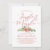 Jingle en Mingle Merry Mistletoe kerstfeest Kaart (Voorkant)