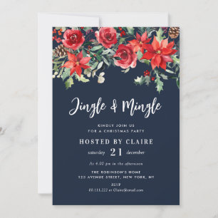 Jingle en Mingle Navy Blue Kerstfeest Kaart