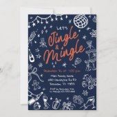 Jingle en Mingle Party Uitnodiging, Kerstmis Kaart (Voorkant)