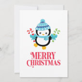 Jingle en Mingle Penguin Fun kerstparty Kaart (Achterkant)