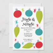 Jingle en Mingle Retro Kerstfeest Kaart (Voorkant)