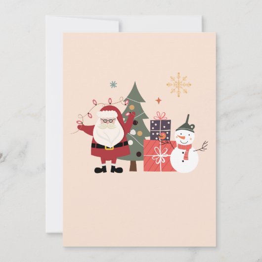 Jingle en Mingle Schattige kerstfeest Kaart (Achterkant)