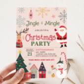Jingle en Mingle Schattige kerstfeest Kaart