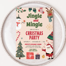 Jingle en Mingle Schattige kerstfeest Kaart