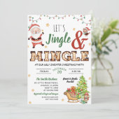 Jingle en Mingle Ugly Sweater Party Kaart (Staand voorkant)