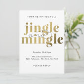 Jingle en Mingle | Uitnodigingen voor feestdagen (Staand voorkant)
