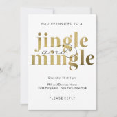 Jingle en Mingle | Uitnodigingen voor feestdagen (Voorkant)