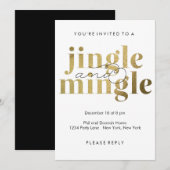 Jingle en Mingle | Uitnodigingen voor feestdagen (Voorkant / Achterkant)