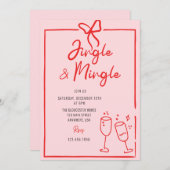 Jingle en Mingle Whimsical kerstfeest Kaart (Voorkant / Achterkant)
