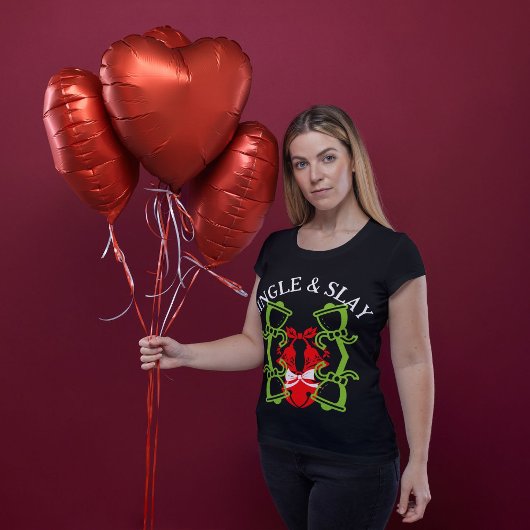 Jingle en Slay Kerstmis T-shirt
