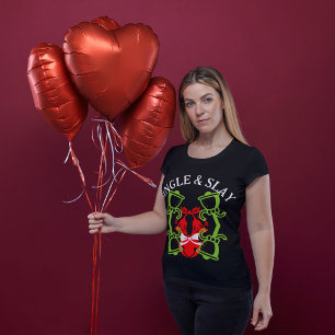 Jingle en Slay Kerstmis T-shirt