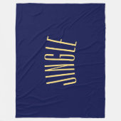 JINGLE feestelijke moderne tekst op donker marineb Fleece Deken (Voorkant)