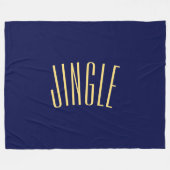 JINGLE feestelijke moderne tekst op donker marineb Fleece Deken (Voorkant (Horizontaal))
