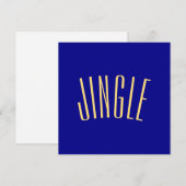 JINGLE Festieve Moderne Tekst Op Diep Koningsblauw (Voorkant / Achterkant)