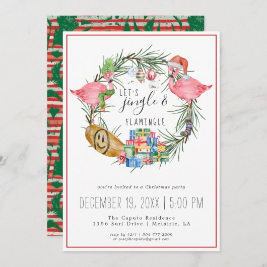 Jingle & Flamingle-kerstfeestdag (Voorkant / Achterkant)