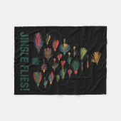 Jingle Flies Funny Fly Fishing Lure Christmas Paja Fleece Deken (Voorkant (Horizontaal))