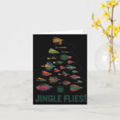 Jingle Flies Funny Fly Fishing Lure Christmas Paja Kaart (Gele Bloem)