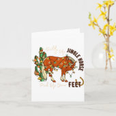 Jingle Funny Horse Ck Up Your Feet Cactus Western, Kaart (Gele Bloem)