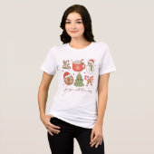 Jingle helemaal de weg retro kerstvakantie Tri-Blend shirt (Voorkant volledig)