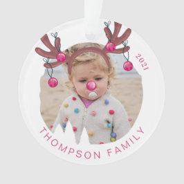 Jingle helemaal Fun Photo Reindeer Antler Bells Ornament