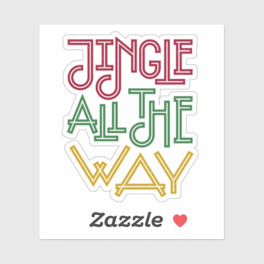 Jingle helemaal kerst sticker (Vel)