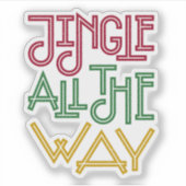 Jingle helemaal kerst sticker (Voorkant)