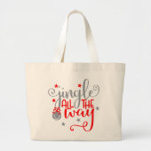 Jingle helemaal kerstbellen grote tote bag (Voorkant)