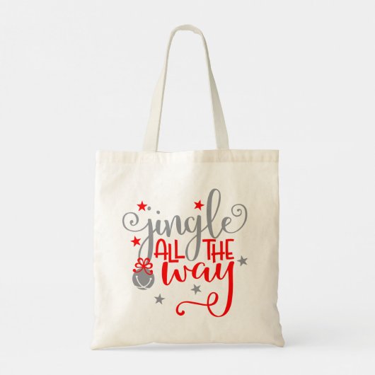 Jingle helemaal kerstbellen tote bag (Achterkant)