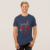 Jingle helemaal kerstbellen Tri-Blend shirt (Voorkant volledig)