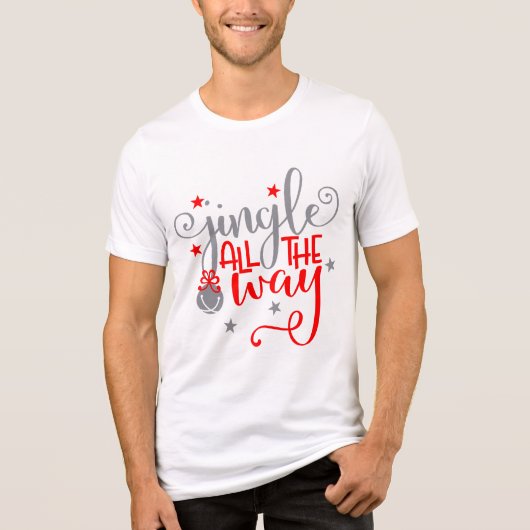 Jingle helemaal kerstbellen Tri-Blend shirt (Voorkant)