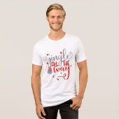 Jingle helemaal kerstbellen Tri-Blend shirt (Voorkant volledig)
