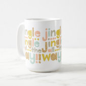 Jingle helemaal | Kleurrijke trendy typografisch Koffiemok (Voorkant links)