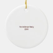 Jingle helemaal naar auto en kerstboomvakantie keramisch ornament (Achterkant)