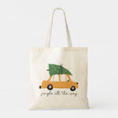 Jingle helemaal naar auto en kerstboomvakantie tote bag (Achterkant)