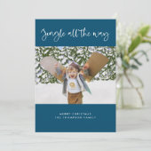 Jingle helemaal naar de Kaart met kerstfoto's (Staand voorkant)