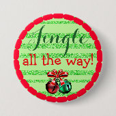 Jingle helemaal naar de kerstButton Ronde Button 7,6 Cm (Voorkant)