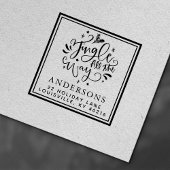 Jingle helemaal naar het kerstadres  zelfinktende stempel