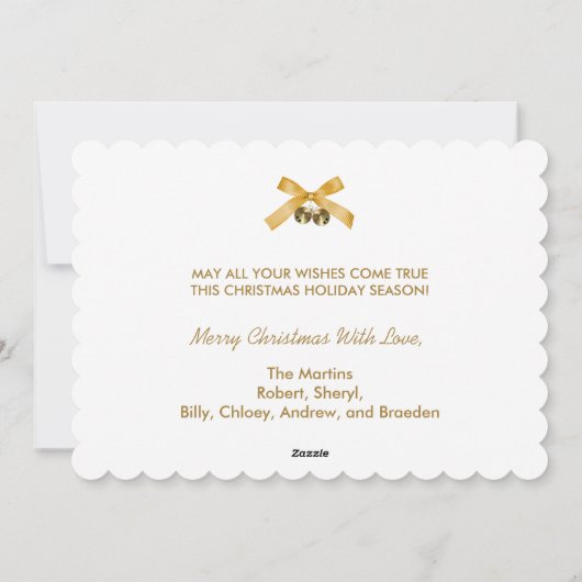 Jingle helemaal naar kerstfeestdag feestdagenkaart (Achterkant)