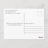 Jingle helemaal onderweg | Moderne kerstkaart Briefkaart (Achterkant)