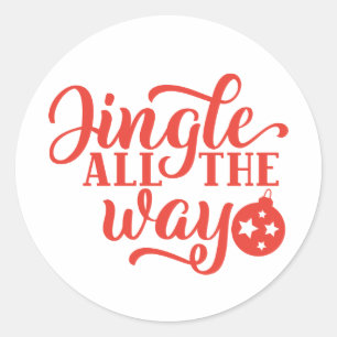 Jingle helemaal onderweg ronde sticker