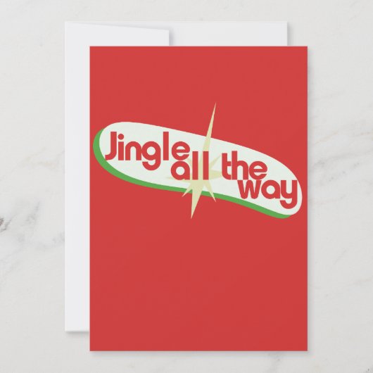 Jingle helemaal retro kerstmis kaart (Voorkant)